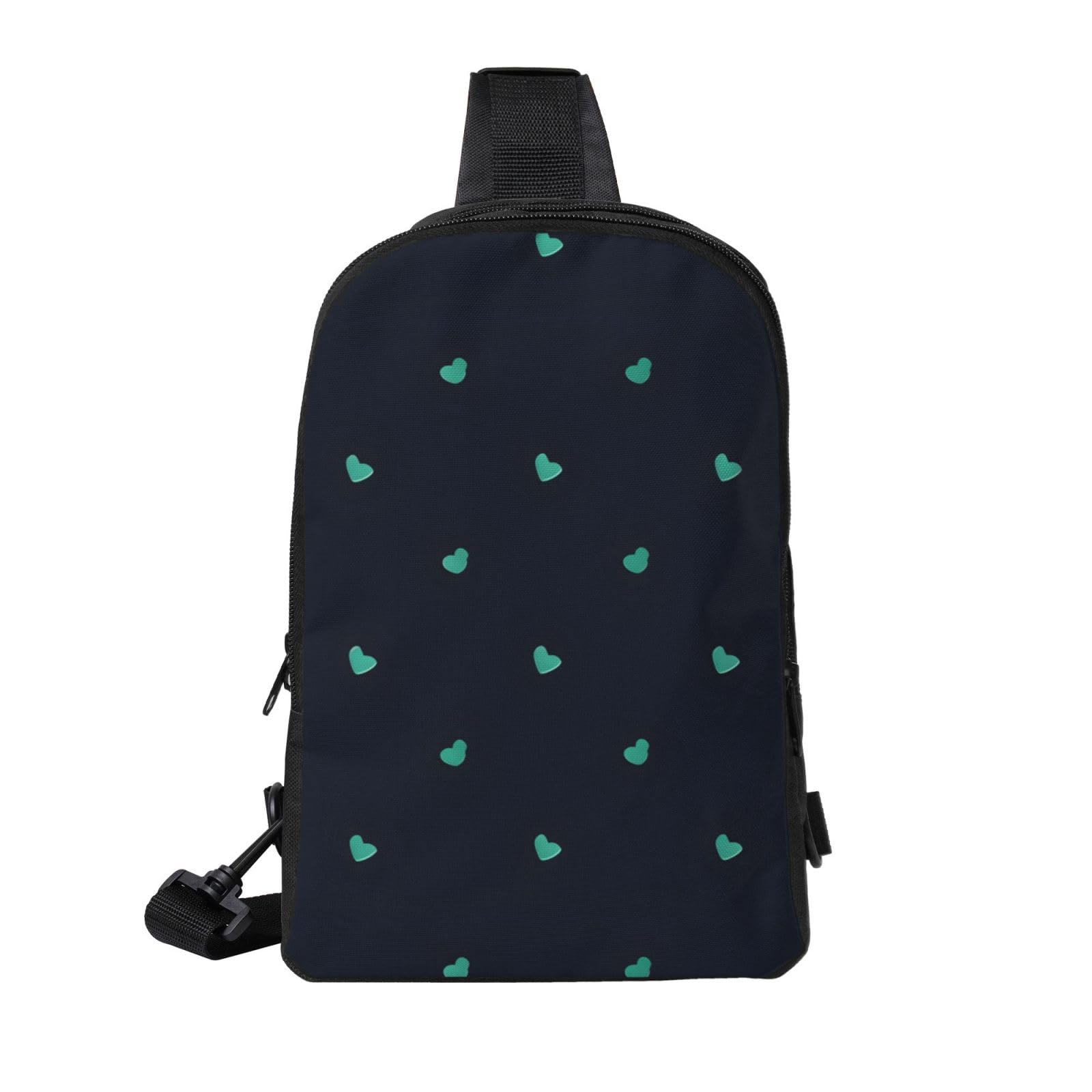Lovely Blue Background Adjustable Strap Large Capacity Double Layer Crossbody Chest Bag 7.7x2.4x11.8in For Camping Travel Daily Leisure Activities