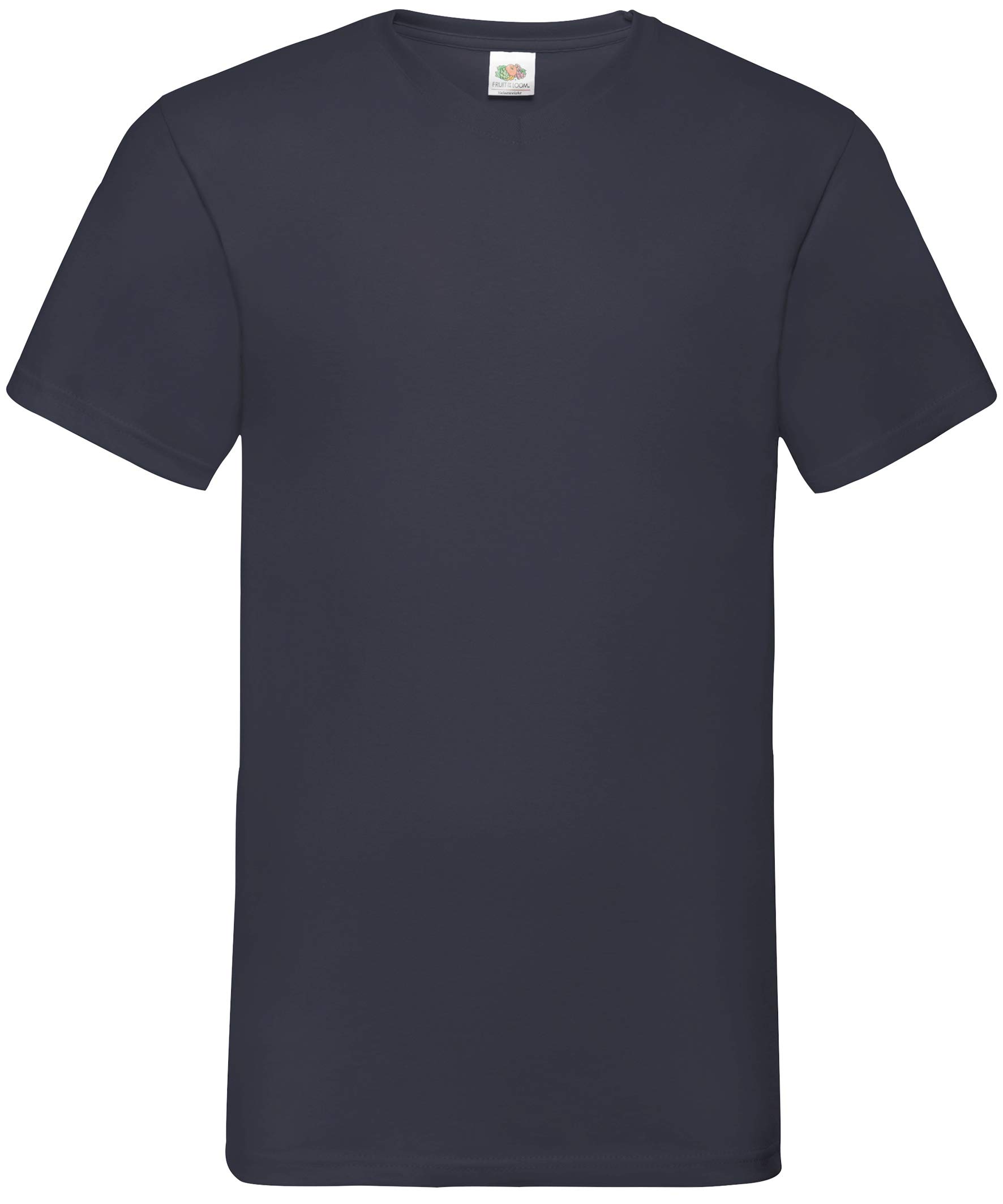 Fruit of the Loom Valueweight V-Neck T in deep navy Size M