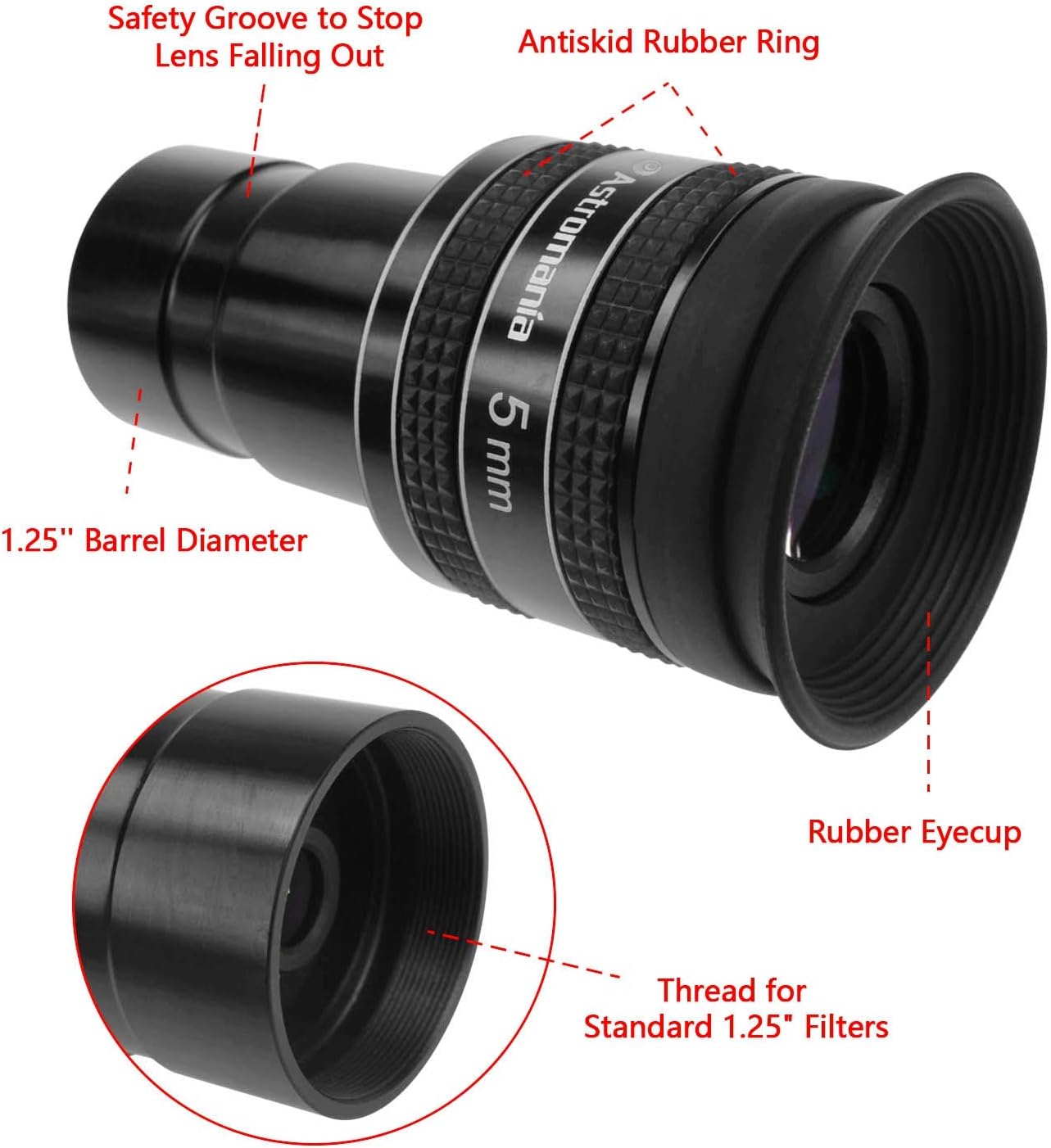 Best Cyber Monday 🔥 Astromania 1.25 5mm 58-Degree Planetary Eyepiece for Telescope Up To 40% OFF Astromania 1.25 5mm 58-Degree Planetary Eyepiece for Telescope