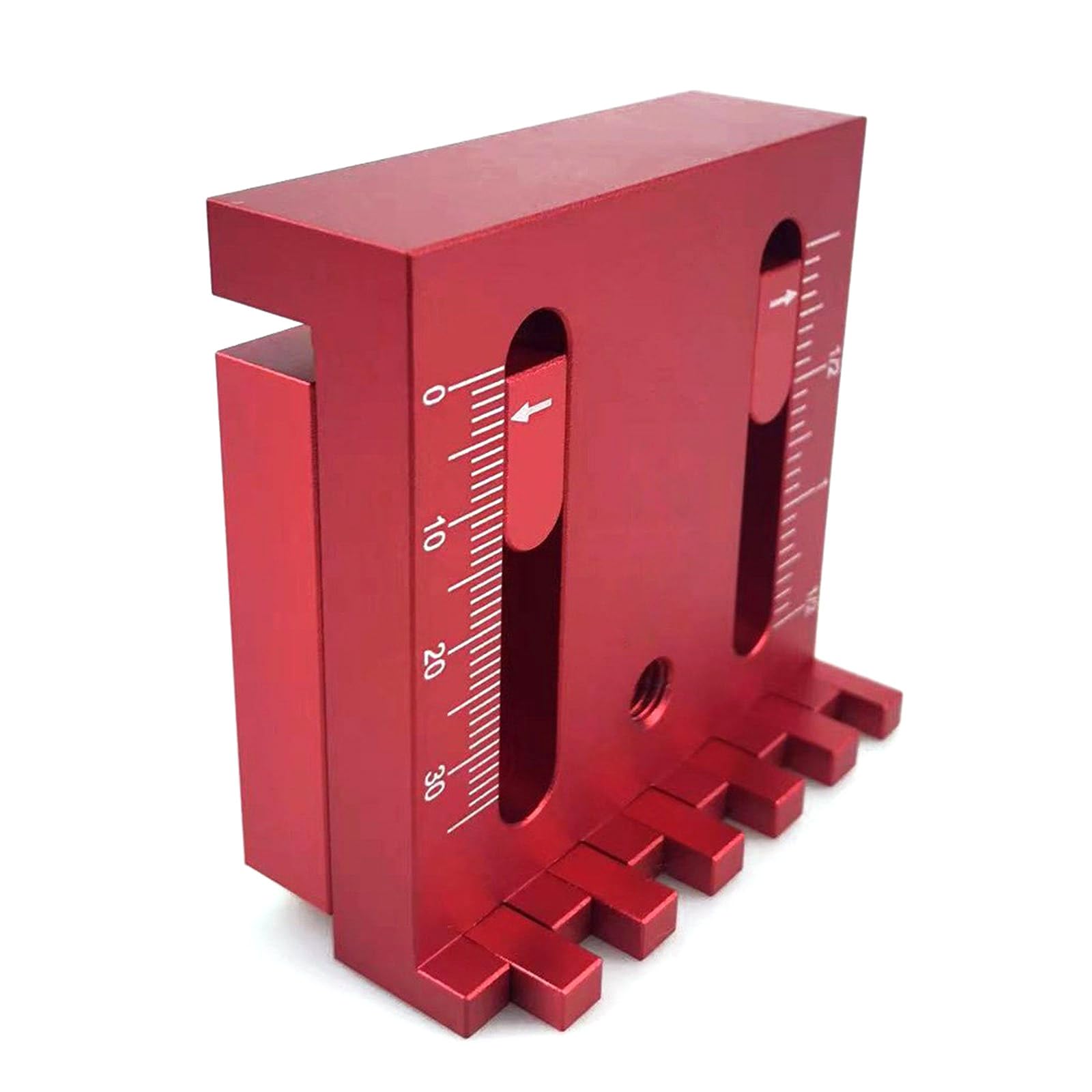 Buxuaaaa Section B Table Gaps Gauge, Woodworking Measuring Ruler, Mortise And Tenons Tool Movable Measuring Block Line Ruler Tablesaw Depth
