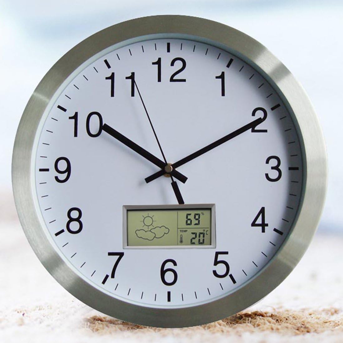 Horloge murale radio pilotée 31 cm Changement heure automatique
