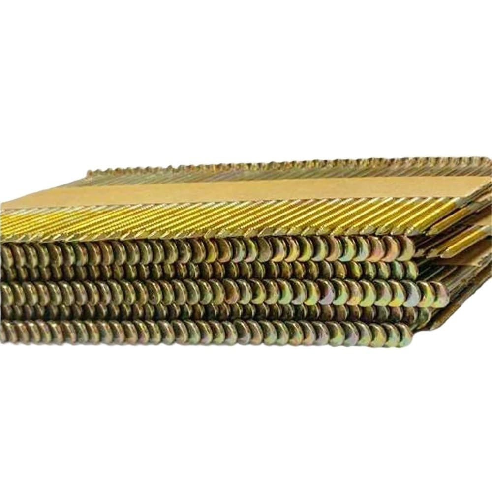 Clavos rectos for estructuras de madera, longitud 63-90 mm, galvanizados, con anillo/clavos lisos de 30 grados.(90mm)