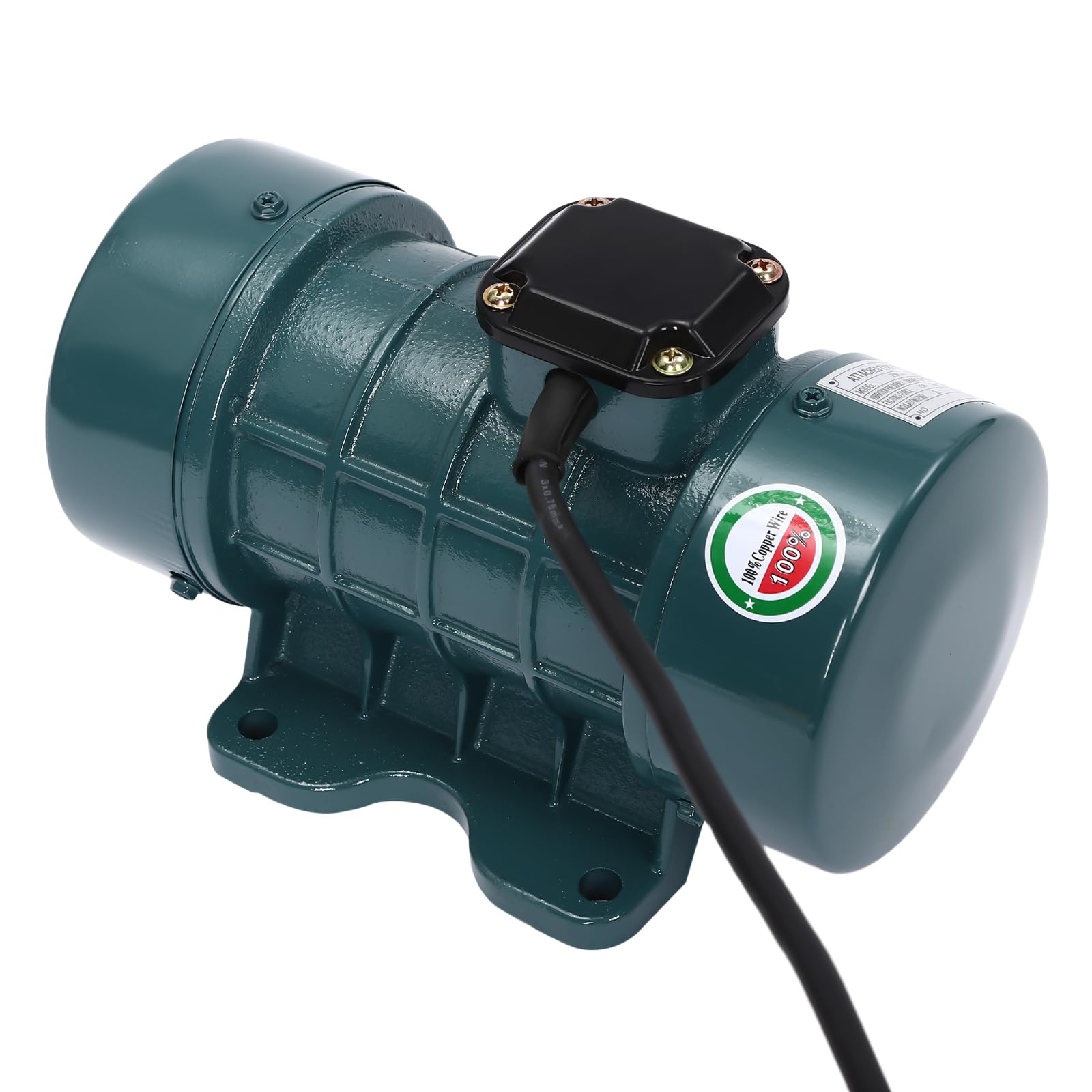 Elektrischer Vibrationsmotor 250W für Beton, Robuster Kupferdraht Motor mit Hochleistung, Ideal für Rütteltisch & Baustellen - 2840rpm, Gusseisen, Stabile Basis (Blau)