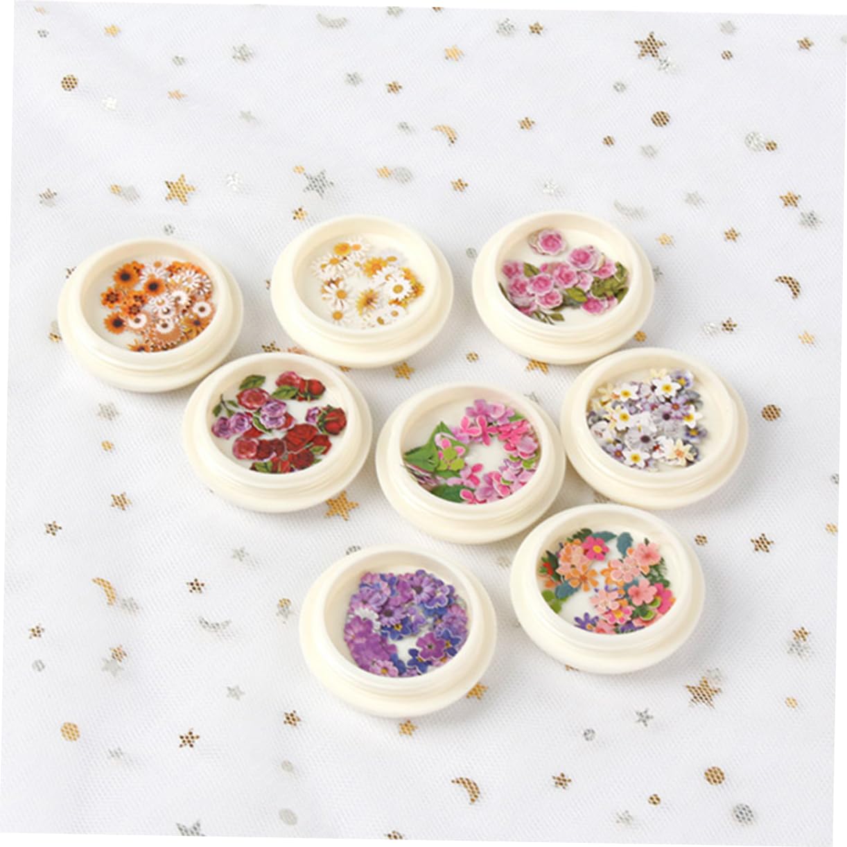 3 Set Sticker Unghie Fiori Secchi Per Decorazioni Manicure Diy Adesivi Autoadesivi Per Nail Art Facili Usare Per Appassionati E Professionisti 8 Scatole*3