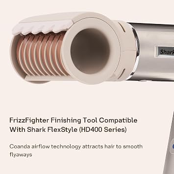FrizzFighter Finishing Tool for Shark XSKHD4PA FlexStyle, Attachment for FlexStyle Styling System, Hair Styling & Drying Tool, Smooth Fly Away