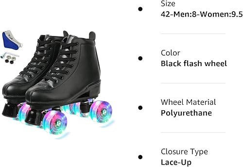 Miniatura 8 de Patines clásicos de doble fila de piel para hombre y mujer