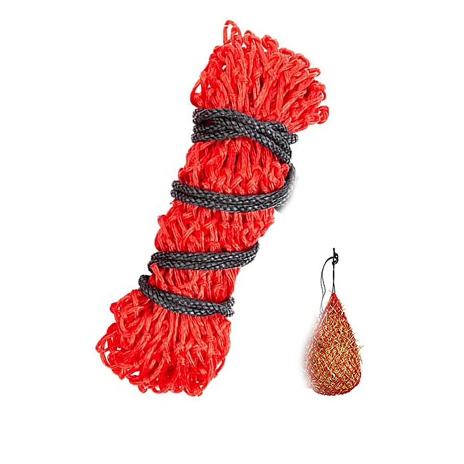 Horse Hay Net Feeder, 36-Inch Length, 5-Inch Holes, Slow Feed Bag for Horses and Goats(RED)