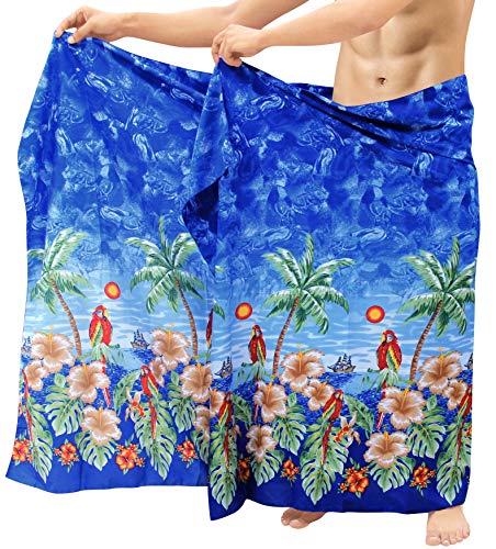LA LEELA Sarong Pareo para Cubrir la Piel del Abrigo Hombres Ropa...