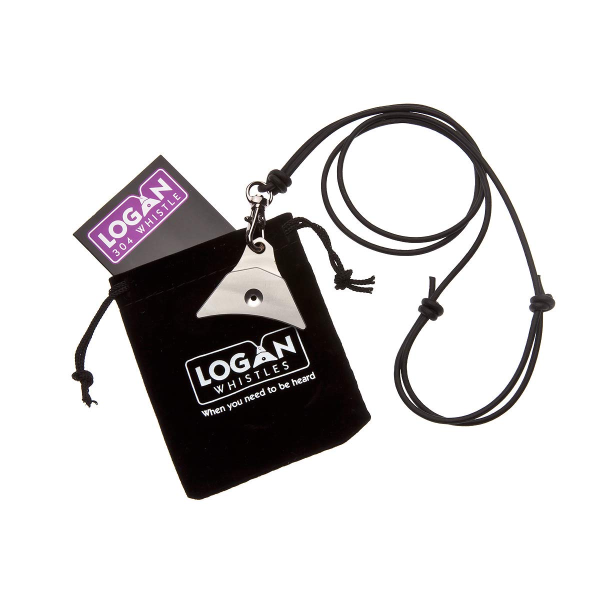 Logan Sifflet en Acier Inoxydable 304 et Cordon en Cuir