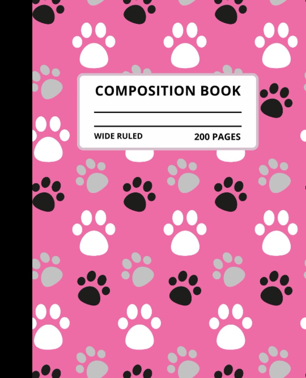 Back2School:Composition Notebook: Cute Paw Prints