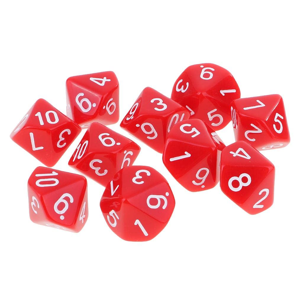 IOOOFU Lot de 10 dés polyédriques à 16 faces D16 pour jeux de table en acrylique comme sur l'image IOOOFU Lot de 10 dés polyédriques à 16 faces D16 pour jeux de table en acrylique comme sur l'image