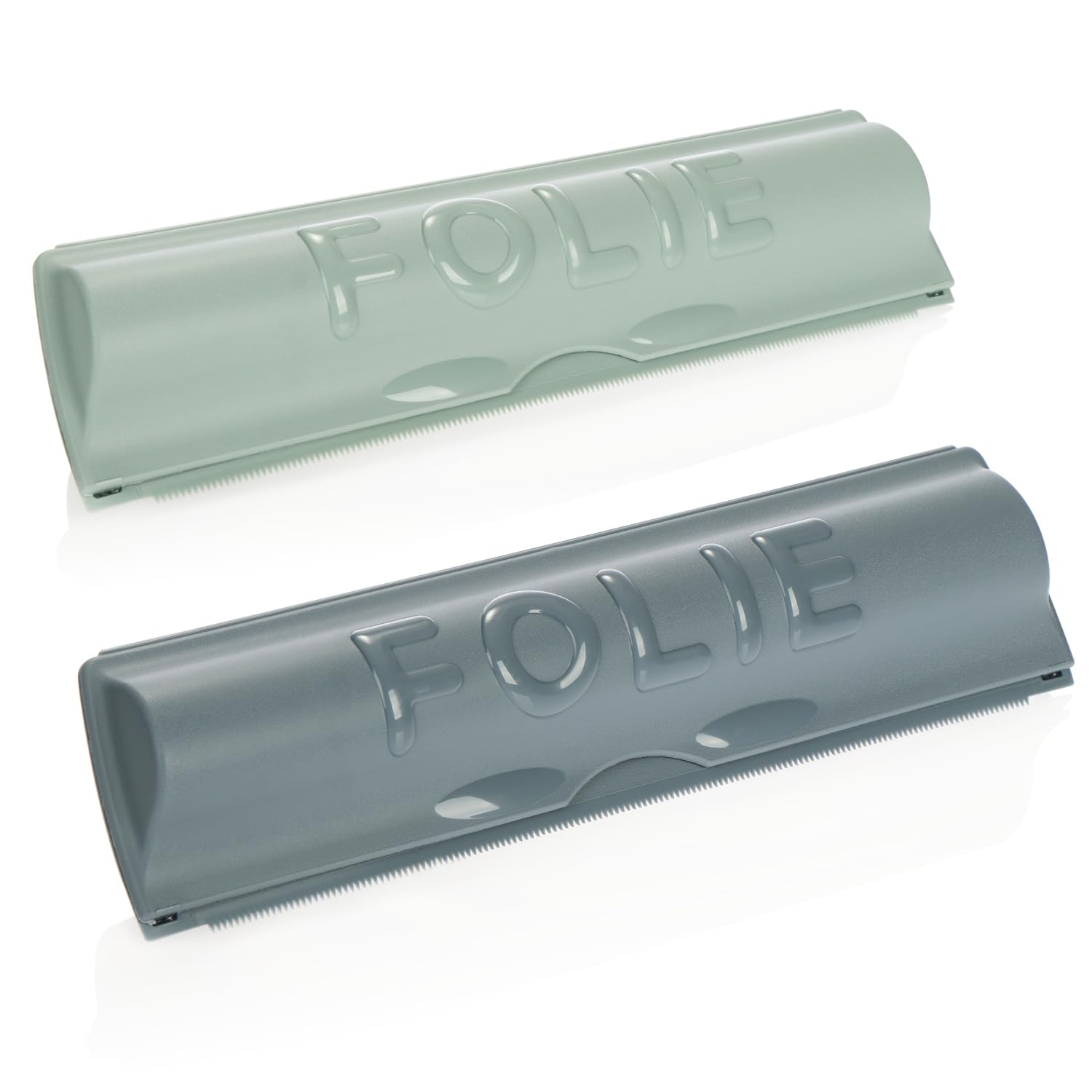 COM-FOUR® 2x Folienschneider - Alufolienabroller - Frischhaltefolienspender - Praktischer Halter für Backpapier, Alufolie oder Frischhaltefolie [Auswahl variiert] (2 Stück - bunt)