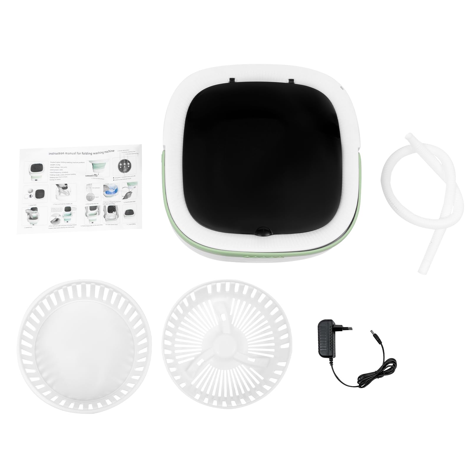 Mini lavadora, 12L plegable máquina de lavado, lavadora eléctrica de viaje, 3 modos de limpieza, adecuado para la limpieza de prendas pequeñas como ropa de bebé, ropa interior o calcetines