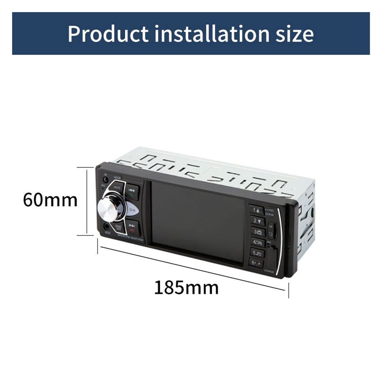 Radio samochodowe 1din stereo mp5 mp3 Bluetooth Radio FM USB Autoradio 4.1 -calowe wsparcie tylne lusterko Przenośny(With 8 LED Camera)