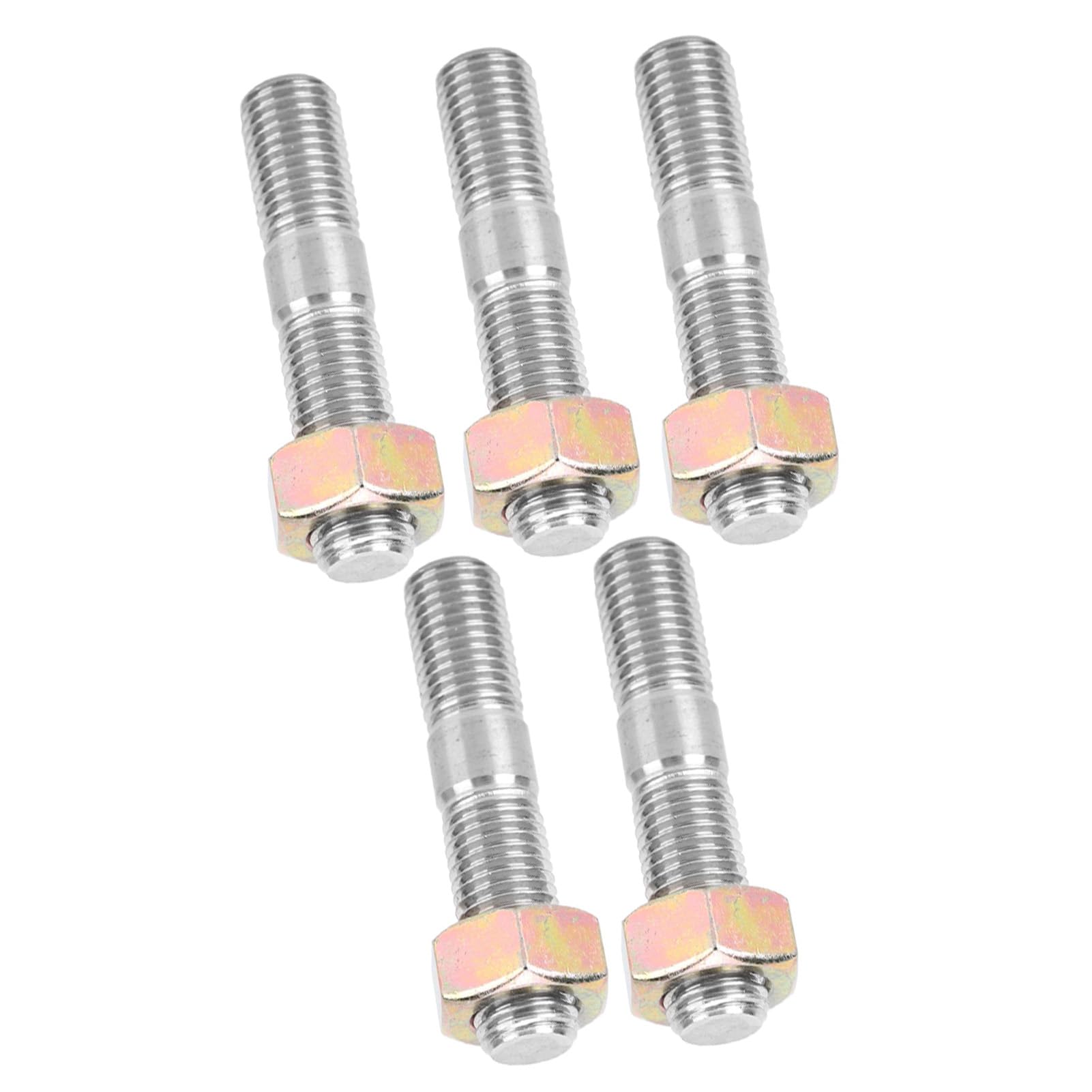 Kit Prigionieri, M10x1.25 50mm Turbo Stud Kit, 5 Pezzi Dadi e Kit Bulloni Testa, Kit di Riparazione di Ricambio per Automobili in Acciaio Inossidabile Adatto per DSM 1G, EVO1~10