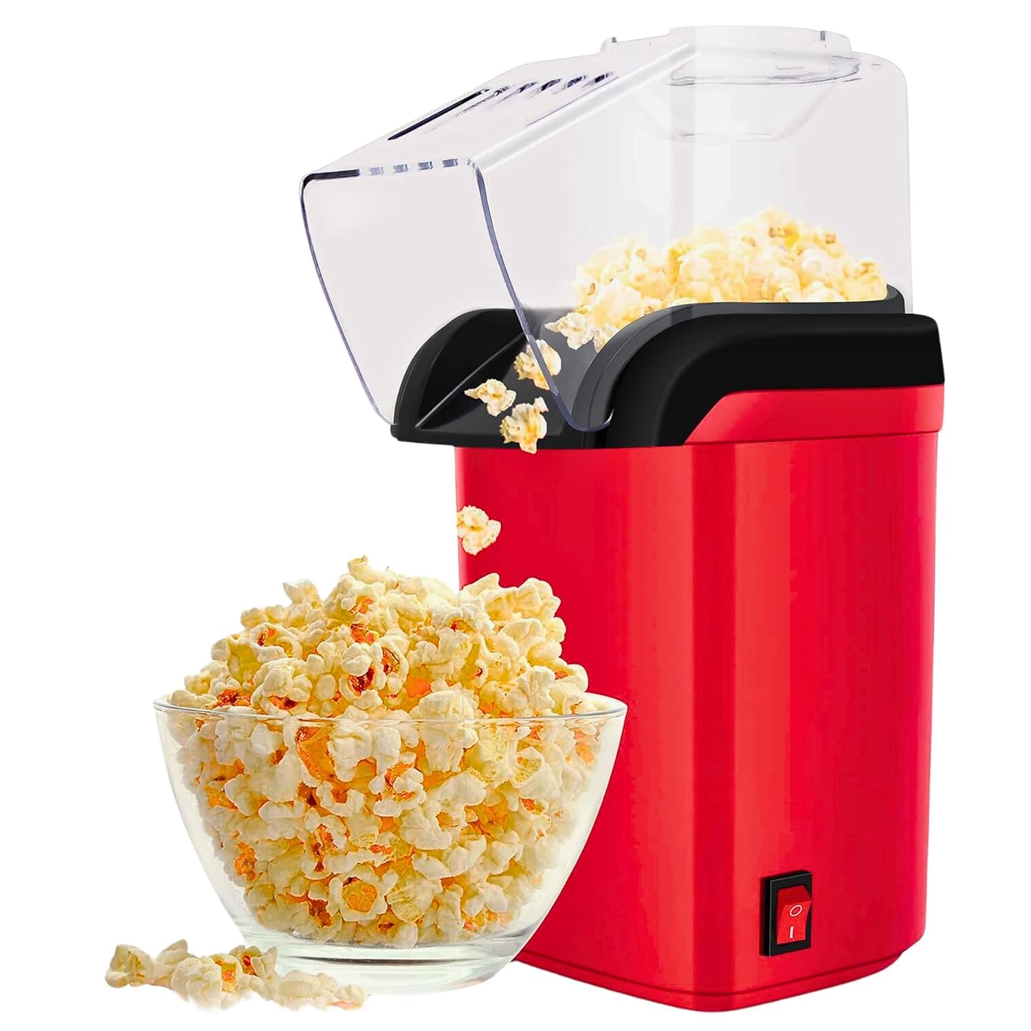Drumstone 15 𝒀𝒆𝒂𝒓𝒔 𝑾𝒂𝒓𝒓𝒂𝒏𝒕𝒚 Hot Air Popcorn Maker for Healthy Snacks | Oil-Free Electric Popcorn Machine with Fast Popping | Compact, Easy to Clean Design for Home & Travel Use-image-3