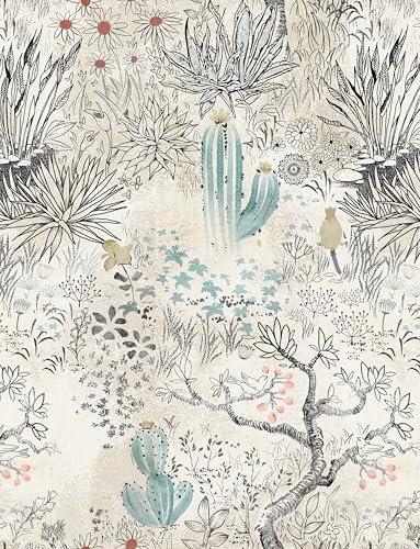 myforHD Papel Pintado Autoadhesivo Flores 44cmX300cm Papel de Pared Papel Adhesivo para Muebles Removible Impermeable Retro Vinilo PVC Pegatina Decorativos Pared Salon Dormitorio