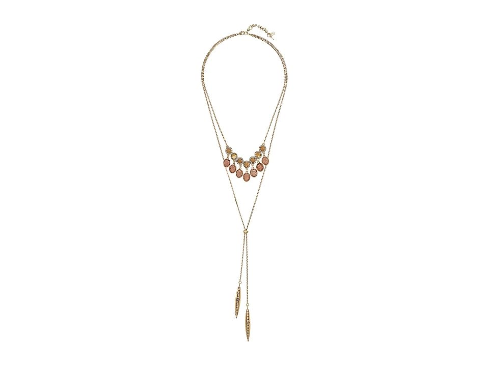 

Lucky Brand Druzy Layered Lariat Necklace (Gold) Necklace