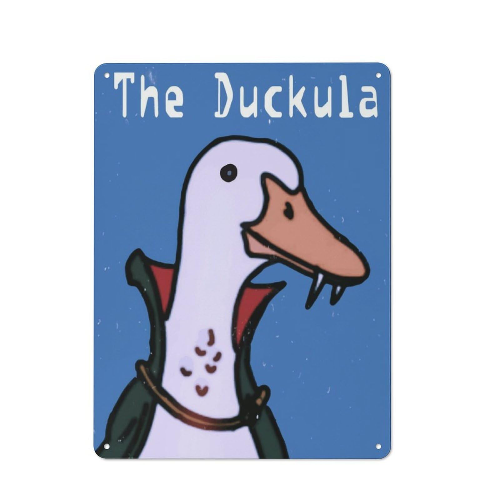 Junmoney The Duck Vampire Duckula Retro Tin Sign 40X30cm For Man Cave Or Games Room, For Collectors Decorating Games Rooms And Man Caves