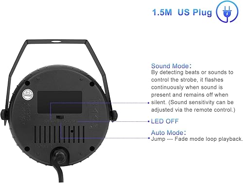 Miniatura 5 de luces estroboscópicas, 54 luces LED RGB súper brillantes, luz estroboscópica mini para fiestas, luces estroboscópicas de Halloween con control