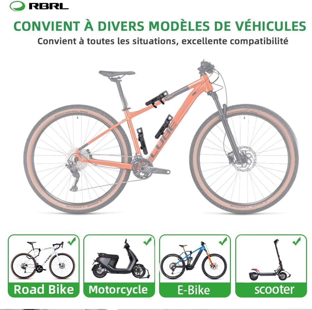 RBRL Antivol Velo Antivol Velo Pliable,Haut Niveau de Sécurité, 110cm, Avec Support et 4 Clés,Antivol de Vélo pour VTT, Bicyclette, Scooters, etc