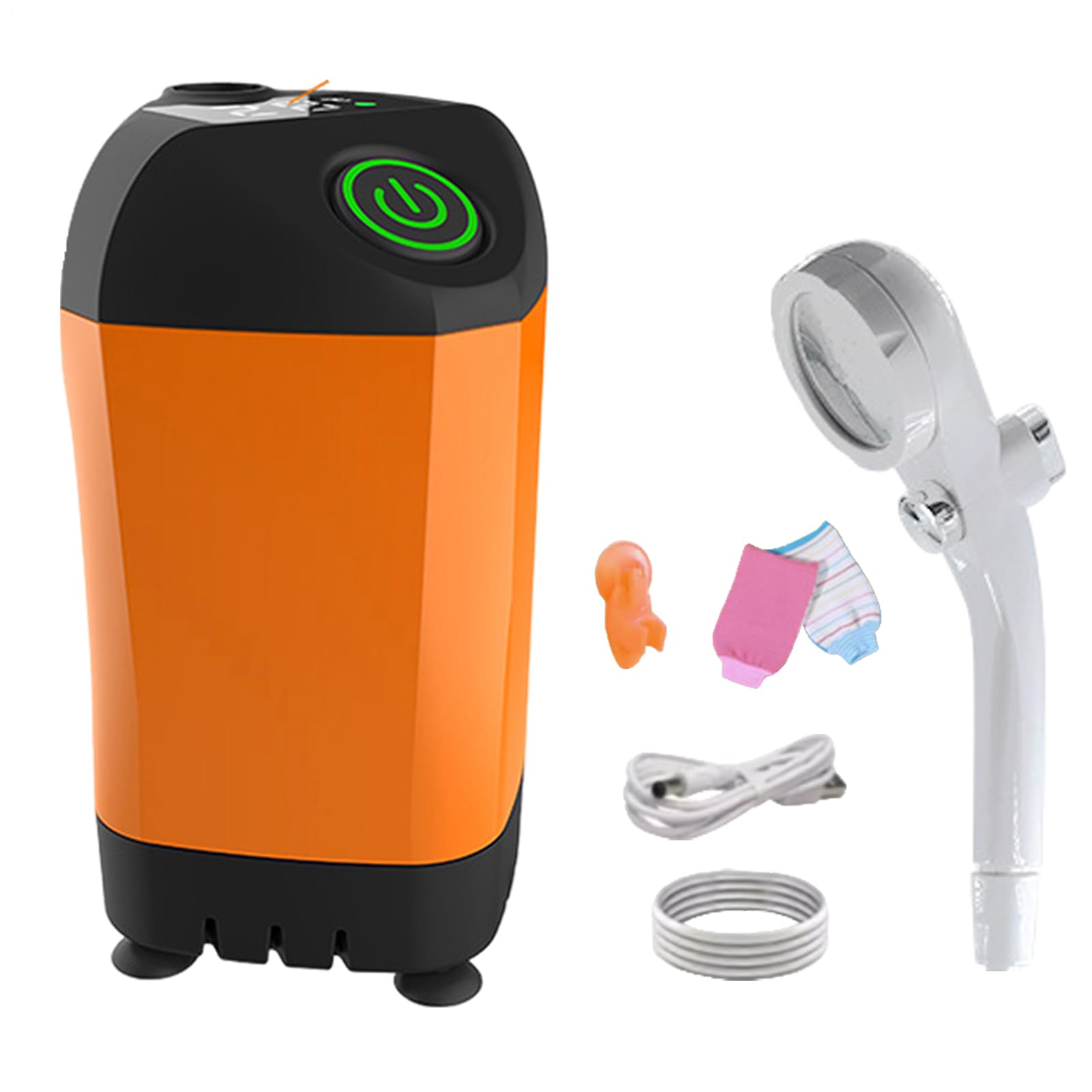 Ducha Para Camping Bolsa De Ducha Portátil Para Camping Con Cabezal | Cabezal De Ducha Eléctrico Desmontable Con Mango Para Viajes Playa Limpieza De Mascotas Y Senderismo