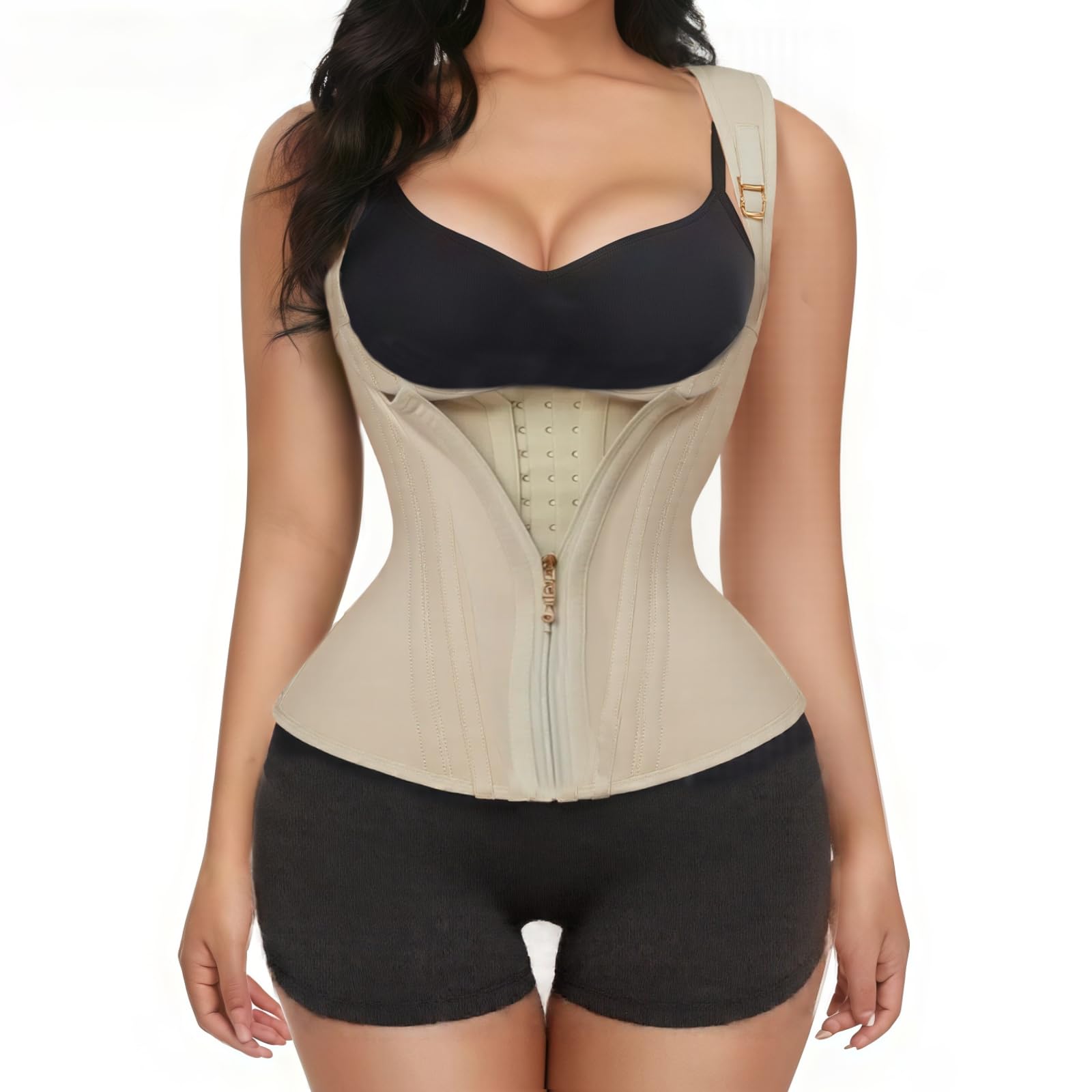 Waist Trainer for Women Lower Belly Tummy Control Faja Reductora De Abdomen Y Cintura Fajas Para Mujeres De Trabajo Pesado Fajas De Posparto Para Mujer Beige