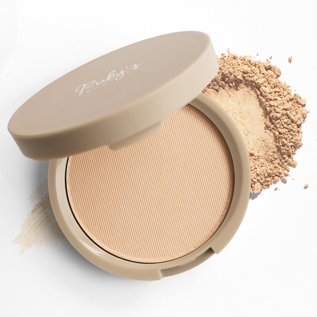 Ruby's Organics Compact Setting Powder- Matte Finish Poreless with SPF for Women All Skin Types, Face Makeup, Controls Oil, Conceals & Radiant Skin, Natural, Cruelty, Vegan & Paraben Free - Shade SP2, 9g-image-3