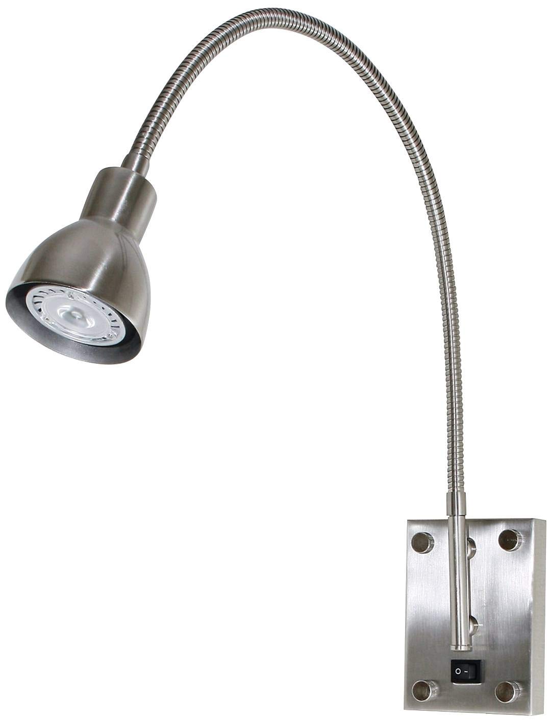 Cal BO-119-BS LED Wall Sconce with Gooseneck Arm, Finish Color: Brushed Steel