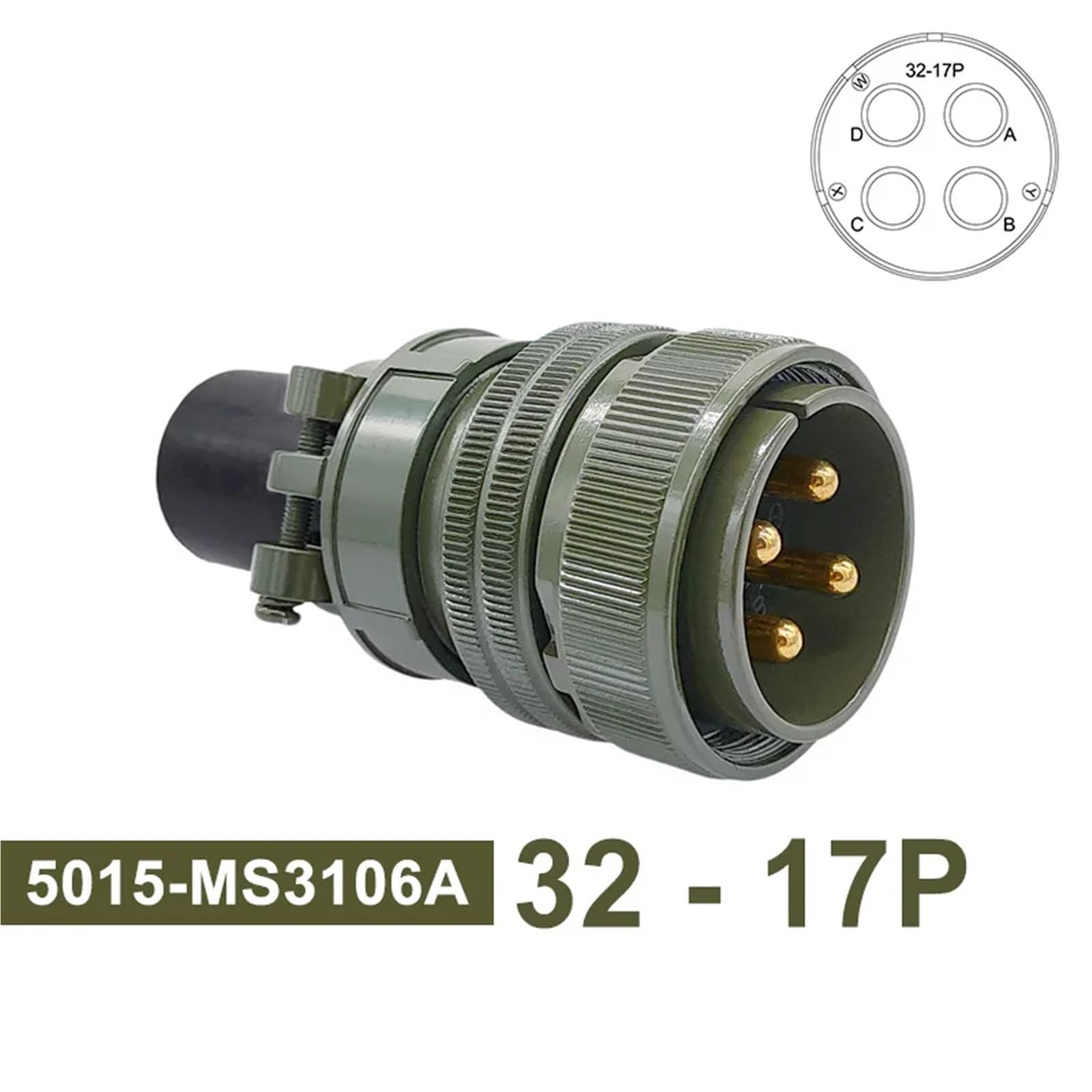 32-17 MIL-C specyfikacja wojskowa złącza 4-pinowe okrągłe złącze 5015 MS3102A MS3106A MS3108A 1 szt