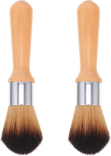 Juego de 2 cepillos de mango de madera para limpiar figuras, estatuas e instrumentos musicales, herramienta de limpieza de cerdas suaves para
