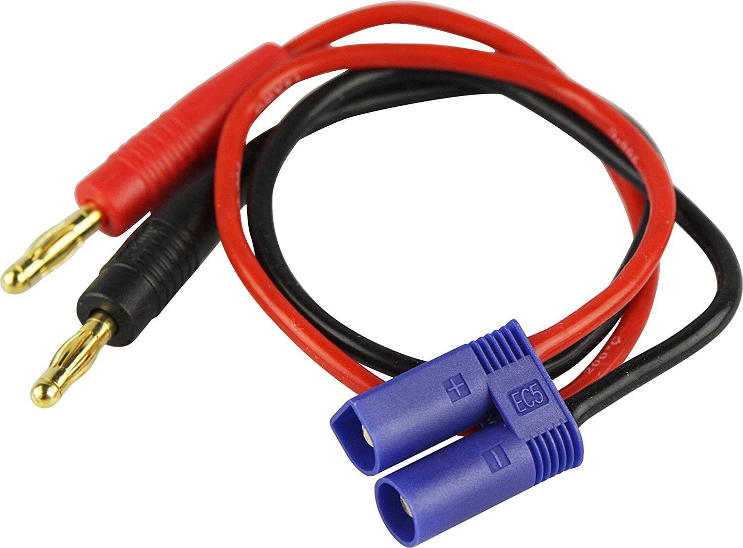 YUNIQUE GREEN-CLEAN-POWER - EC5 Charge Cable Connector | Suitable for RC Quadcopters Drones | Gold Plated, High Flexibility | Compatible with Lipo Batteries, Red Black Blue, Plastic