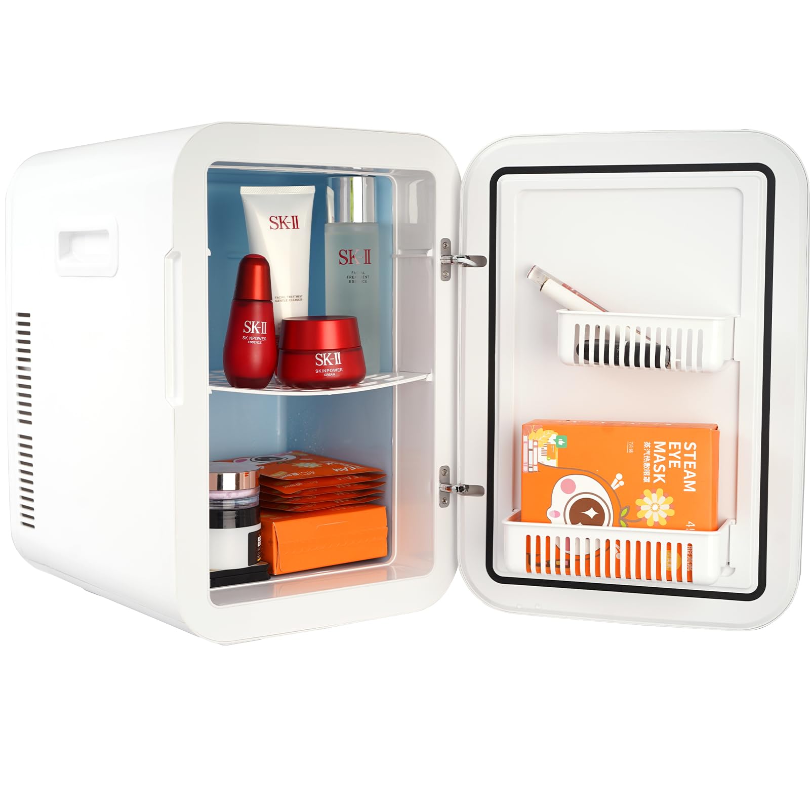 VEVOR Mini Frigorífico Cosmético 20 L 22 Latas de 330 ml Mini Refrigerador Portátil Modo de Frío y Calor Temperatura de -9~65 °C Frigorifico Pequeño para Alimentos Bebidas Medicinas Cosméticos, Negro