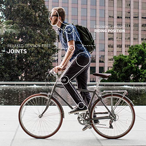 sixthreezero Ride in the Park Men's 7-Speed City Road Bicycle, Grey, 18" Frame/700x32c Wheels