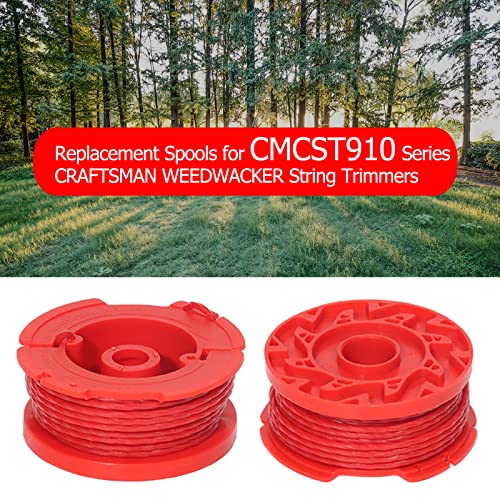 Image of CMZST080 CMZST0803 8pcs String Trimmer Line(0.08 inch,20Ft) with Cap Head,Weed Eater Wacker Replacement String Line,Compatible with Craftsman CMCST910 Series, CMCST910M1 CMCST910B