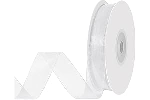 100 Yards 1 Inch White Tulle Ribbon for Crafts