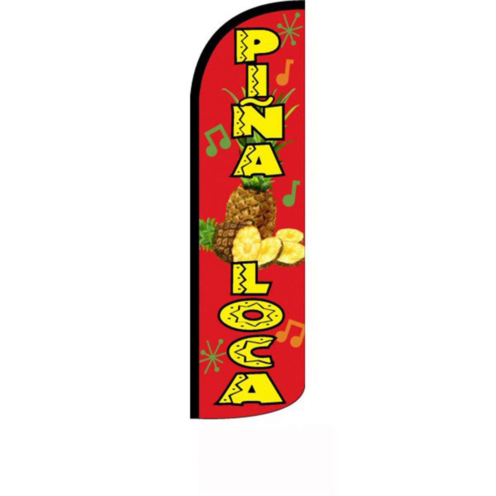 NEOPlex - "Pina Loca" 12-Foot Windless Swooper Feather Flag (Flag ONLY)