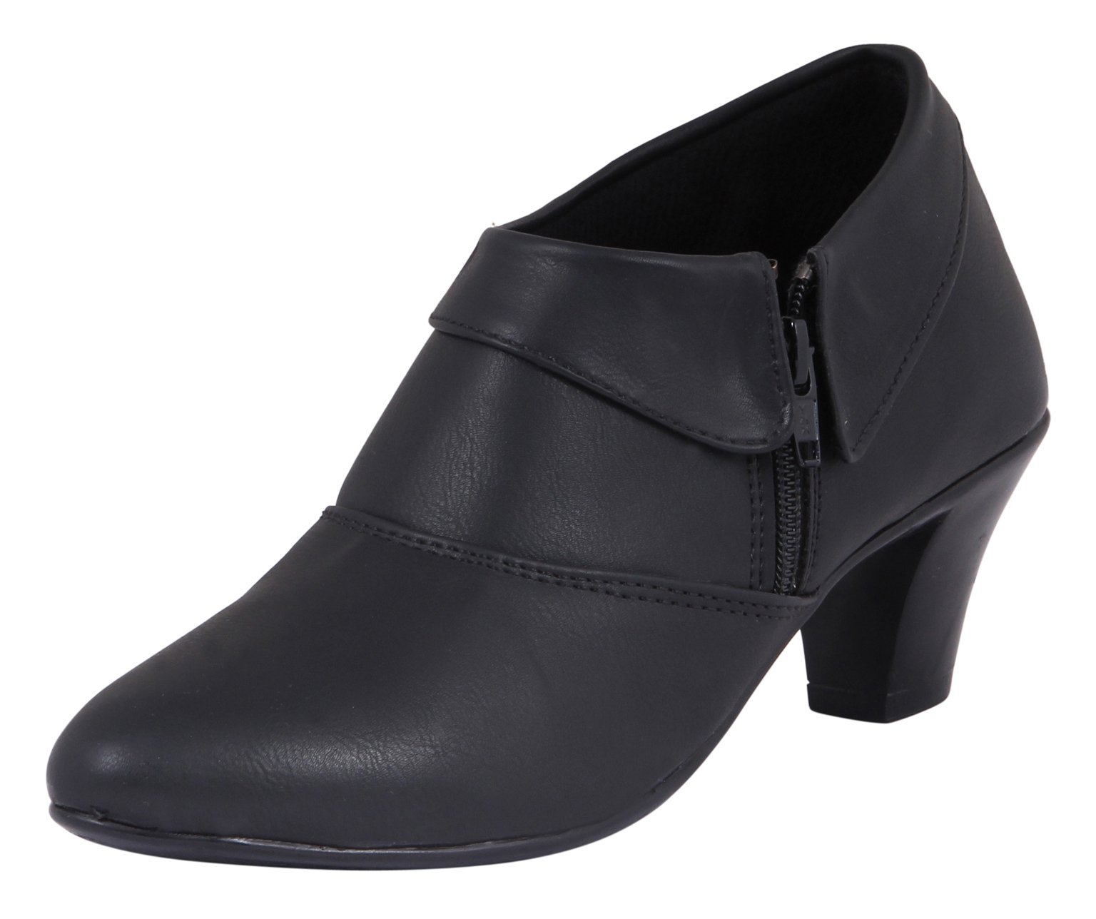 LILY FOOTWEAR Womens Black Leather Chealsea Boots - 7 UK (B077M9KZ8F) Amazon Price History, Amazon Price Tracker
