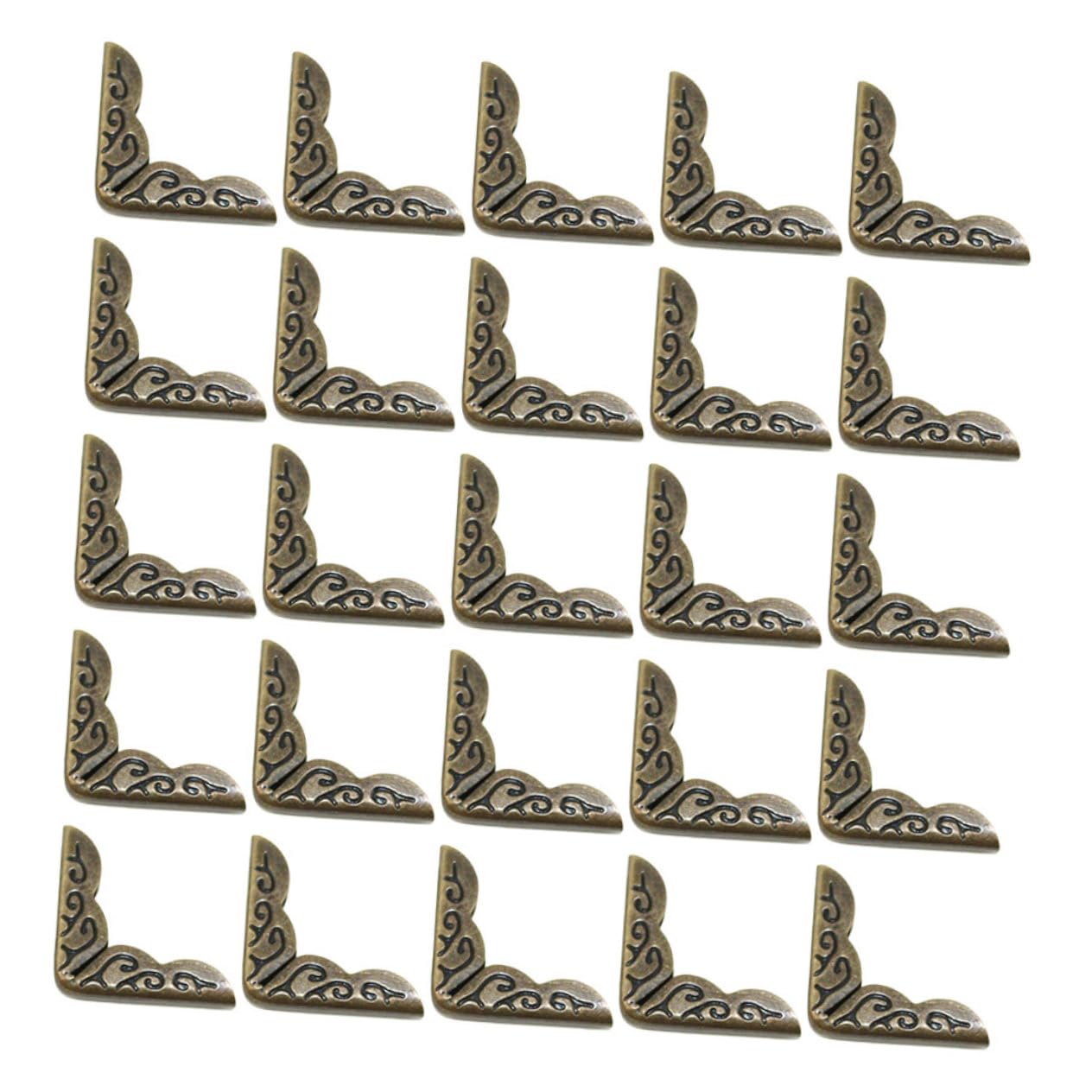 OSALADI 50Pcs Vintage Book Corner Covers Decorative Iron Triangle Protectors for Scrapbooks Notebooks Photo Albums and DIY Projects Easy Installation Multiuse Design