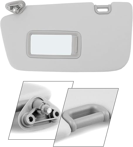 Miniatura 3 de AMONIDA Visera solar para coche, parasol para el lado izquierdo del conductor, gris 92011FG032ME, repuesto para Subaru Impreza 2008 a 2014
