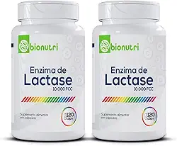 Kit com 2 Lactose Enzima Lactase 120 Cápsulas 500mg para Intolerância a Lactose