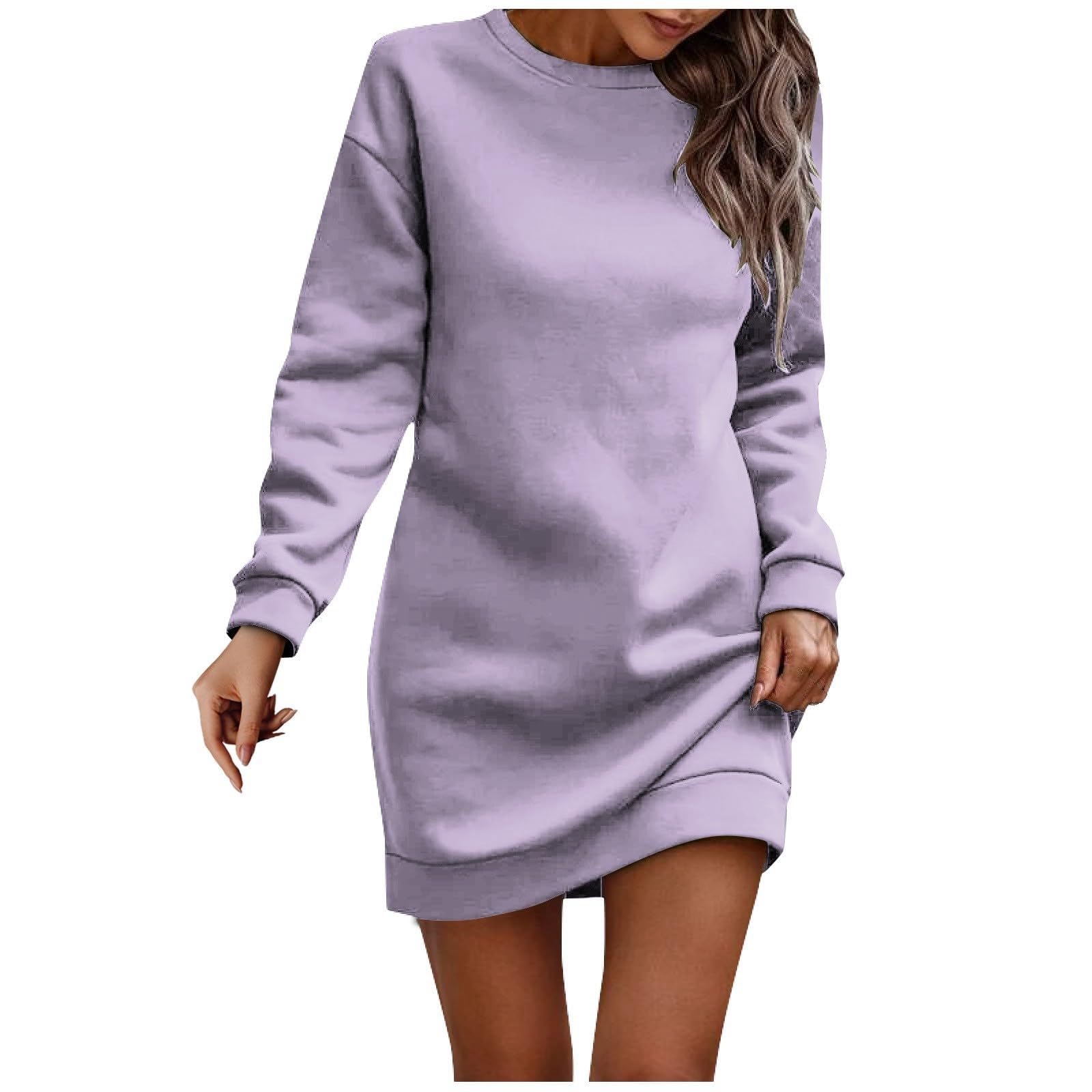 Robe pull décontractée unie pour rester au chaud sans effort