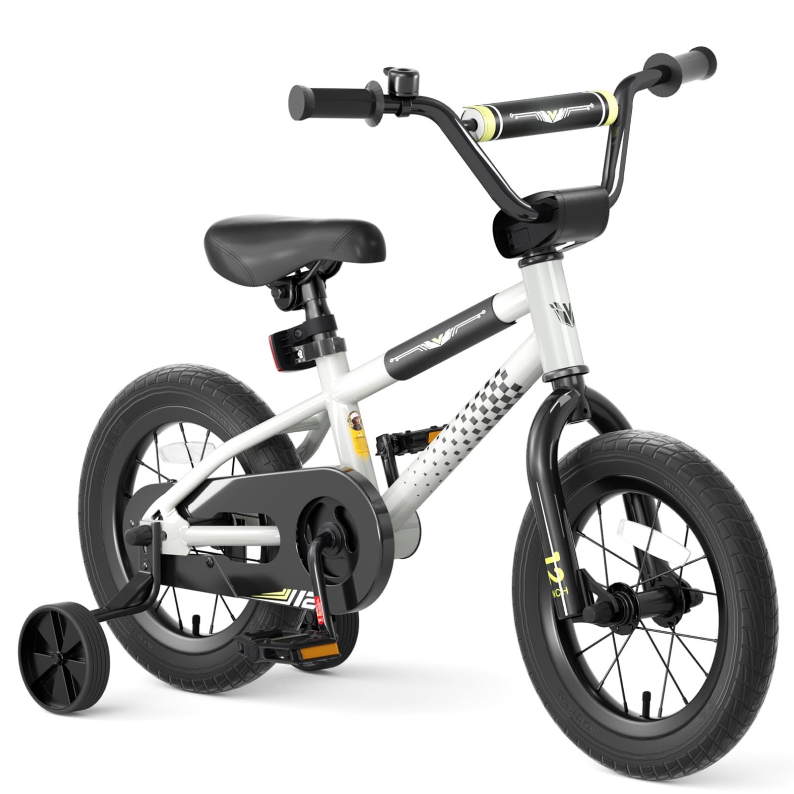 BMX Toddler Bike with Training Wheels 12/14/16 Inch Kids Bicycle Boys Girls Age 3-8 Durable Steel Frame Adjustable Seat Coaster Brake Bicicleta para Niños