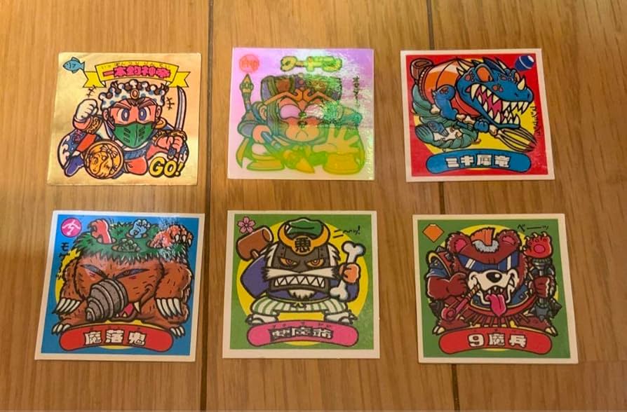 Amazon.co.jp: レトロ 年代物 初代ビックリマンシール 6点セット 