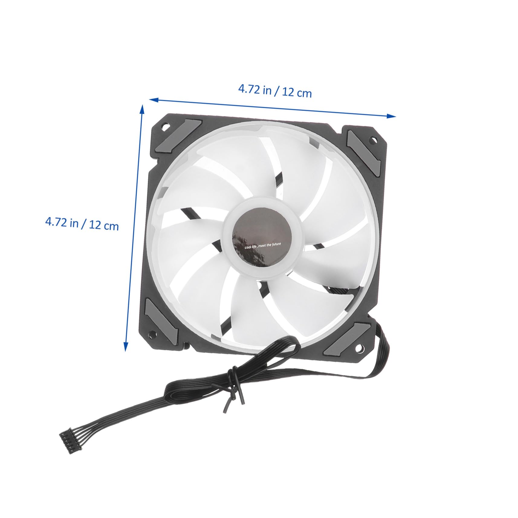 VICASKY Ventilador de Refrigeración LED Rgb de 12cm para Sistema de Refrigeración de PC con Controlador Estándar y Luces Rgb, Adecuado para Gaming y Decoracion Verano