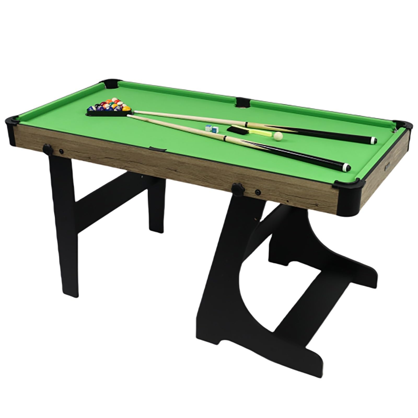 Table de billard pliable 122cm avec queues et boules pour jeu de billard américain à la maison