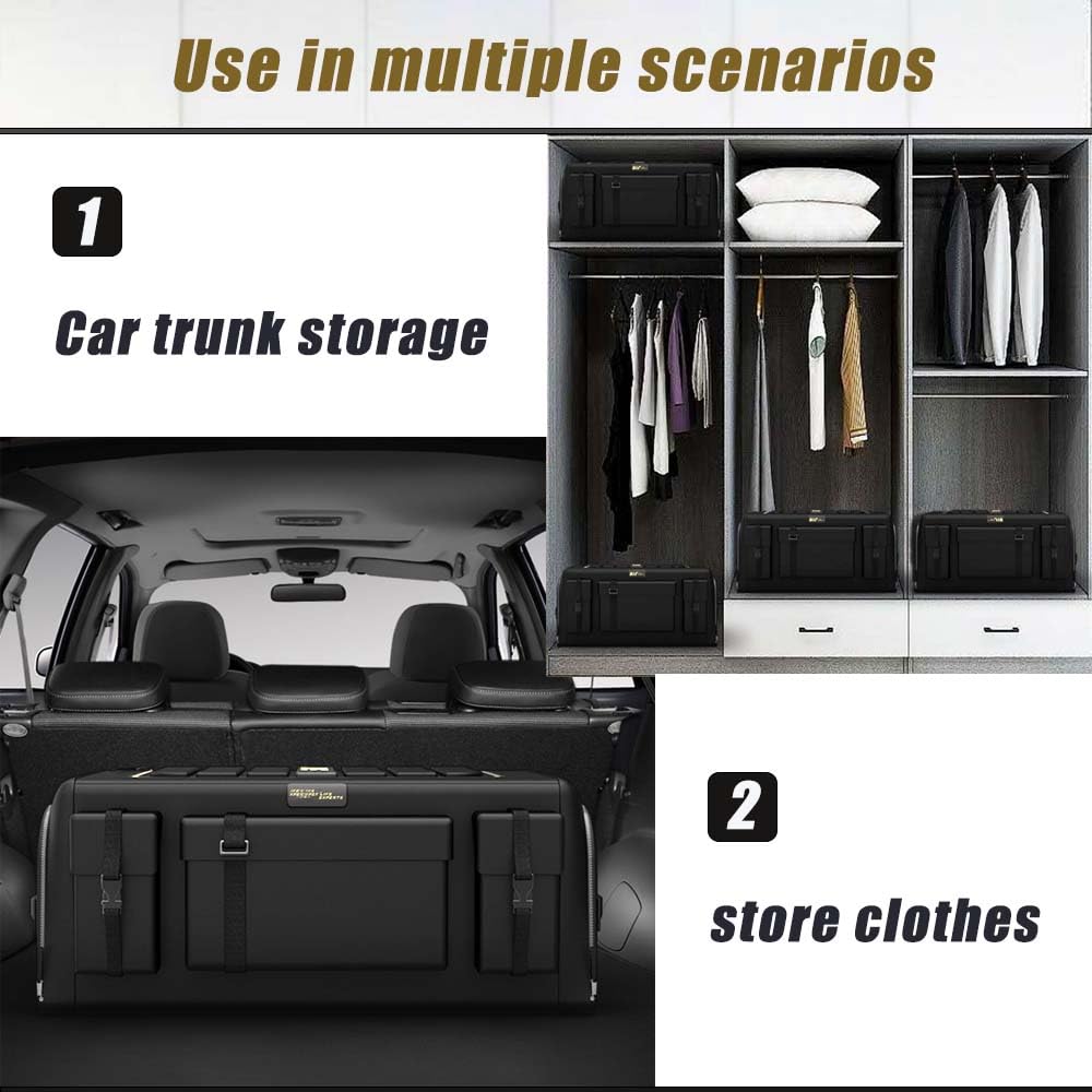 Organizador Maletero Coche para Mercedes Benz V Class V220d V250d V300d, Oxford Plegable y Duradera Maletero Organizador, Bolsas para Maletero de Coche Caja Maletero Coche con Tapa,B-40L