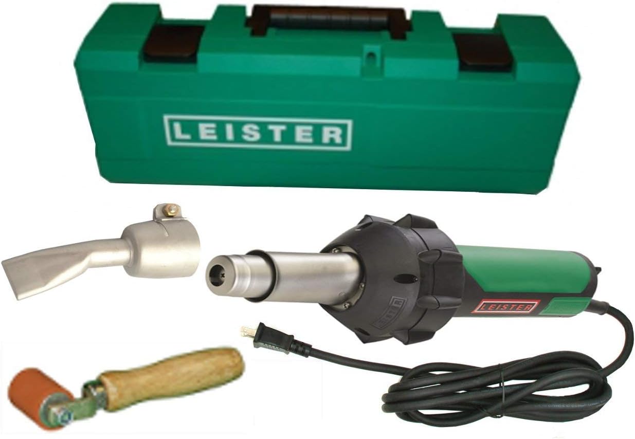 Leister Triac ST 141.228 Plastic Welder With 20MM Nozzle, Seam Roller & Carrying Case