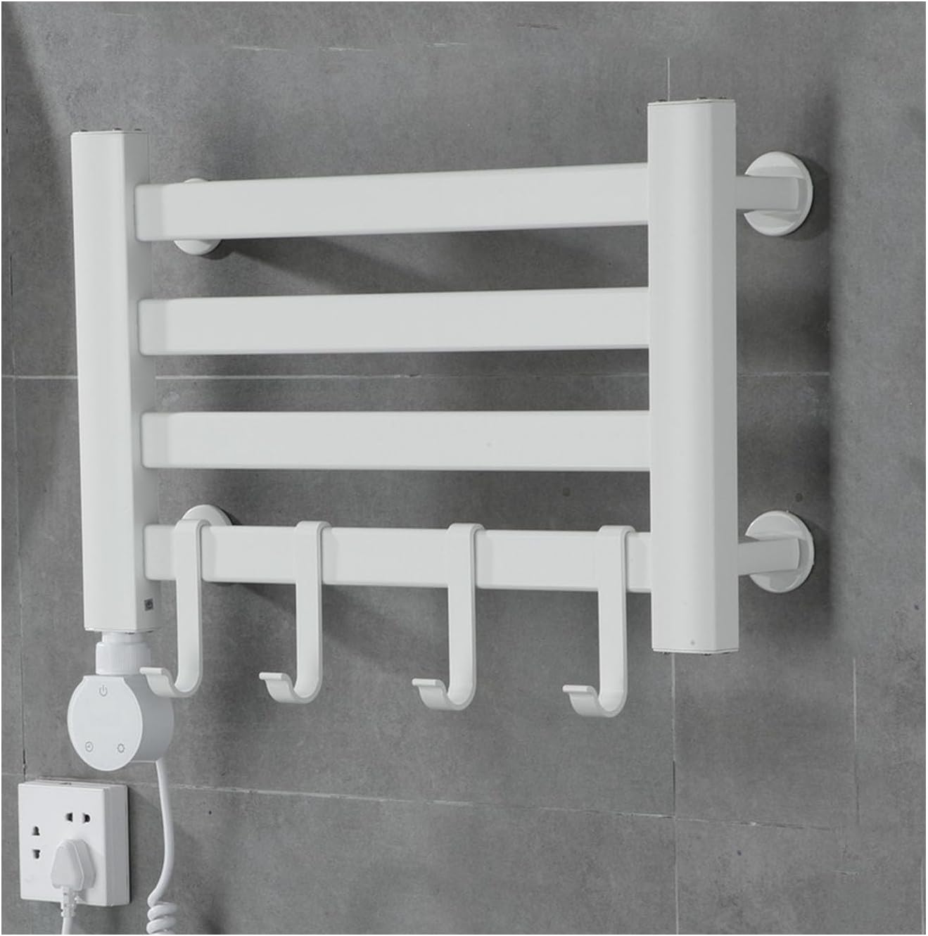 Wall Mounted Aluminum Towel Heater Rack - Constant Temperature Heated Drying Rack for Bathroom Spa Hotels - Efficient Towel Warmer & Drying Solution