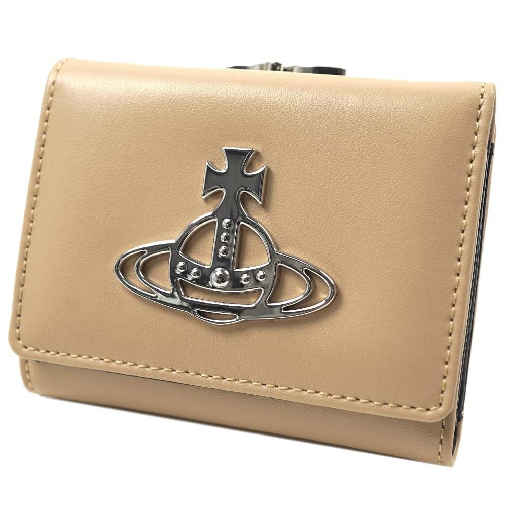 美品 Vivienne Westwood　三つ折り財布　レザー　オーブ　がま口 Amazon | [ヴィヴィアンウエストウッド] 三つ折り財布 がま口 レザー